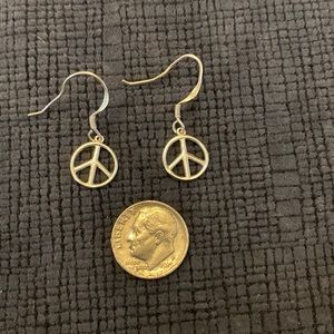Sterling Silver Peace Earrings